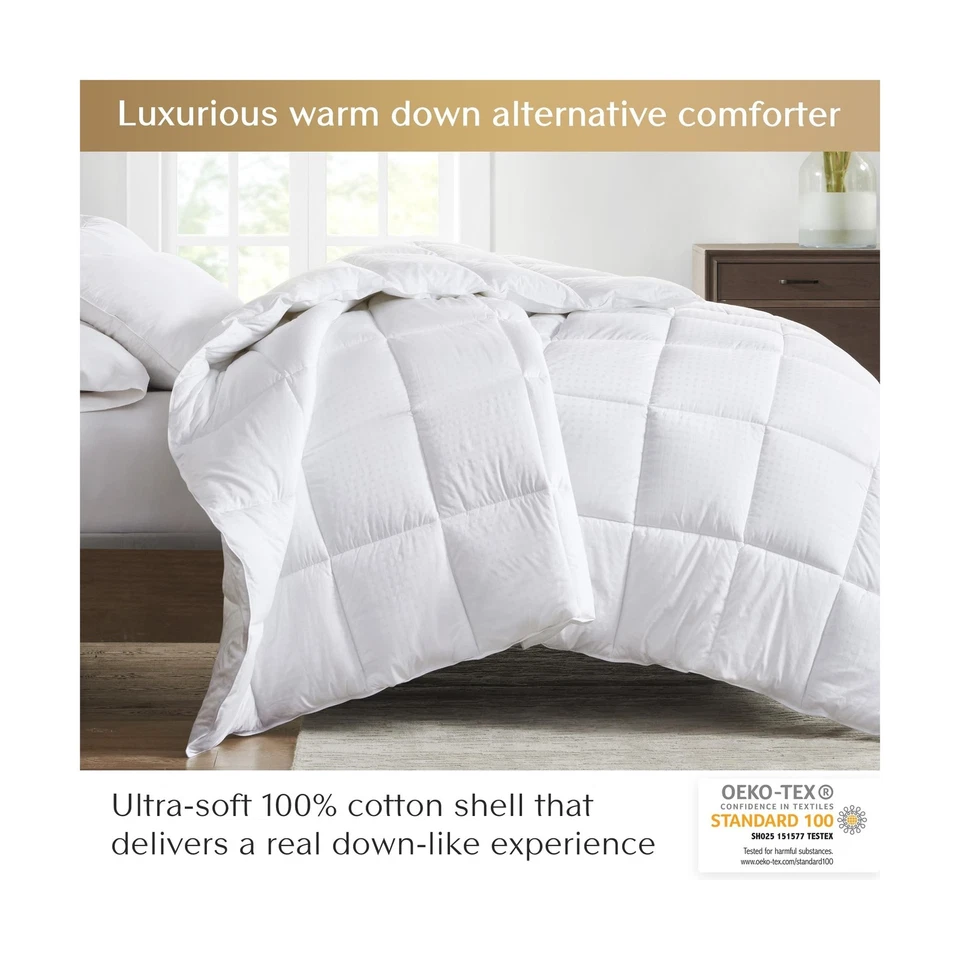 CROSCILL King Comforter, Soft Cotton Comforters Dobby Top Design, Solid Rever... - Image 2 of 4