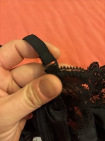 Lise Charmel Black Adjustable Strap Black Demi Cup Lace Bra 36B