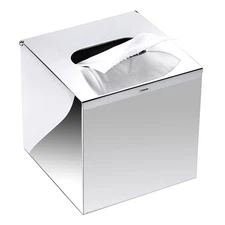 Sumnacon Square Stainless Steel Tissue Box Cover, Wall Mounted
