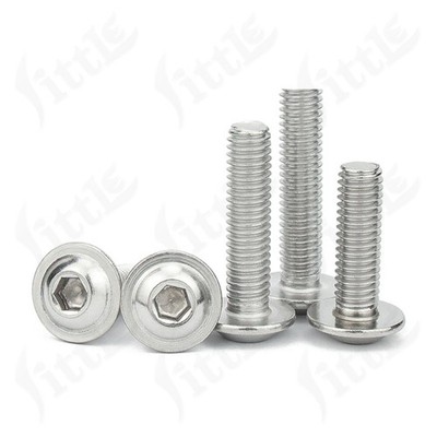 Linsenkopfschrauben mit Flansch ISO 7380-2 Edelstahl V2A Linsenflansch M1.6-M12