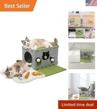 Compact Cat Cave  Tunnel - 3-in-1 Foldable Design for Indoor Cats  Small Dogs