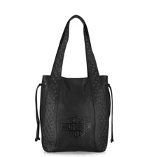 Harley Davidson Women's Eyelet Bar & Shield Leather Tote Bag Black MHW125/08