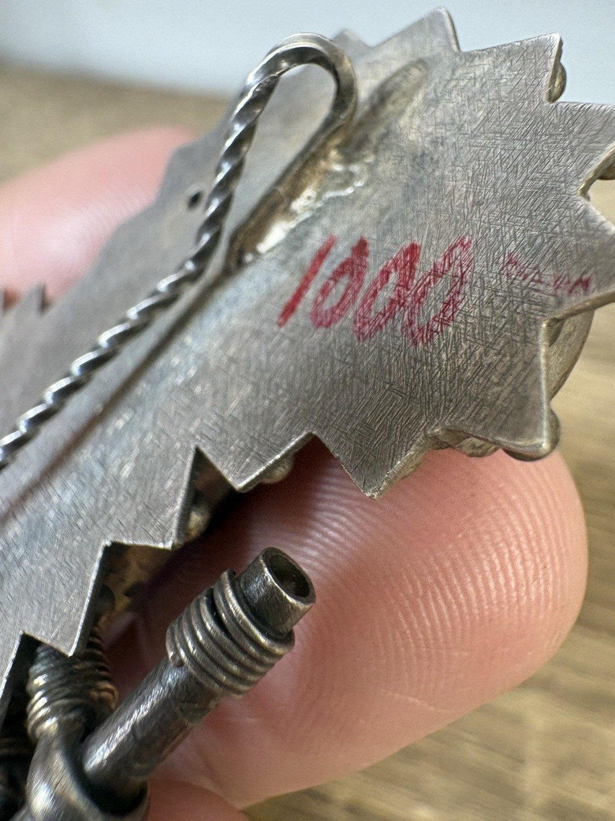 Native American Signed Geometric Multistone Sterl… - image 10