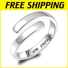 Sterling Silver Inspirational Ring - I Am Enough