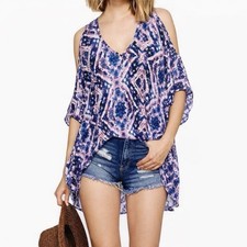 Show Me Your MuMu Peta-Boo Tunic Flowy Sheer Purple Haze Bohemian Festival