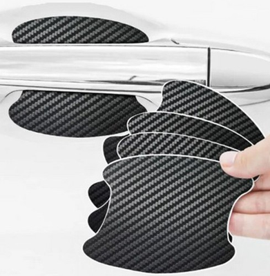 #ad 4PCS Carbon Fiber Door Handle Car Stickers Decal Protector Film Anti Scratch $0.99