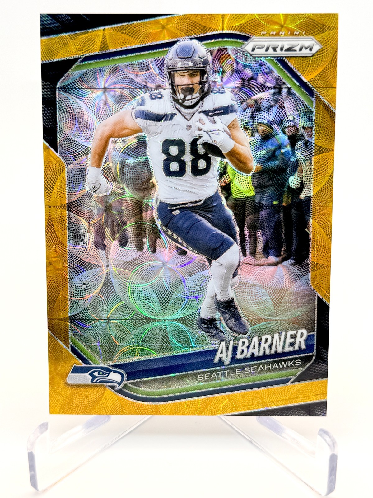 2025 Panini Prizm AJ Barner Choice Gold /10 Seahawks