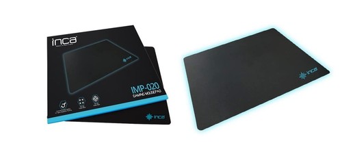 Inca IMP-008 Tappetino Per Mouse Nero Con Poggiapolsi E Indicatori LED