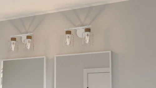 Quoizel BTC8614 Baltic 2 Light 15"W Vanity Light - White - Picture 2 of 11