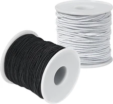 Elastic String for Bracelets Making -  2 Rolls 1.2MM Bracelet String Elastic Tot