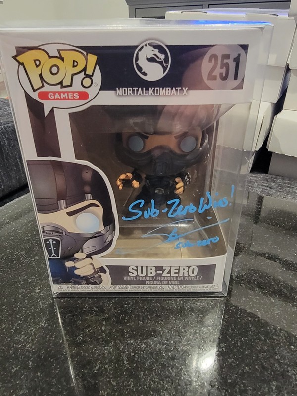 FUNKO POP! GAMES #251: SUB-ZERO AUTOGRAPH FIGURE! STEVE BLUM MORTAL KOMBAT X 