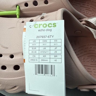 Unisex Clogs Crocs Echo Clog Pink Clay 207937 Men's 11 | eBay