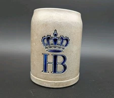 Original Stamped Hofbrau Munchen HB Ceramic Beer Stein Mug .5 Liter 