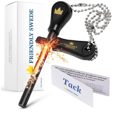 The Friendly Swede Feuerstarter Easy Grip Feuerstahl Langlebig Outdoor