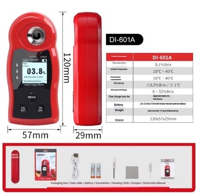 Fruit Sugar Tester Digital Refractometer Handheld Sugar Content Meter