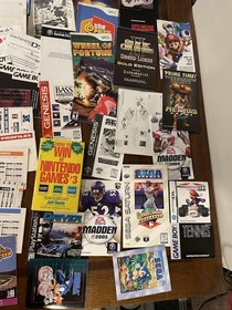 Video Game Manual And Insert Lot Nintendo nes SNES N64 Sega Cd Genesis Posters