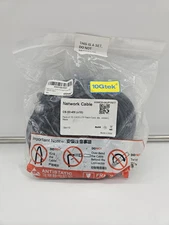 10Gtek Pack Of 10 CAT6 UTP Patch Core 4M 30AWG Black