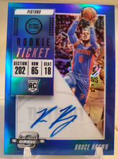 2019 OPTIC Auto BRUCE BROWN Rookie Blue Refractor Prizm Card Autograph #/99 RC