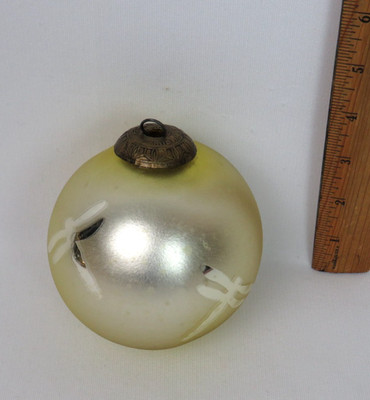Vintage Midwest Kugel GOLD Dragonfly Blown Heavy Glass Christmas Ornament 4 
