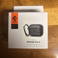 For AirPods Pro 3 | Spigen [Rugged Armor] Shockproof Slim Cover