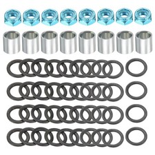 Skateboard Truck Hardware Kit Lock Nuts Axle Washers Spacer Speed Rings Blue