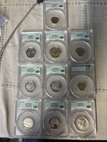 2017-S CAC MS70 Enhanced Uncirculated 10 Coin Set - Picture 1 of 2