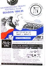 GAINSBOROUGH TRINITY V GRESLEY ROVERS 15/10/1994 FA TROPHY - 2ND QUAL RD #MINT#