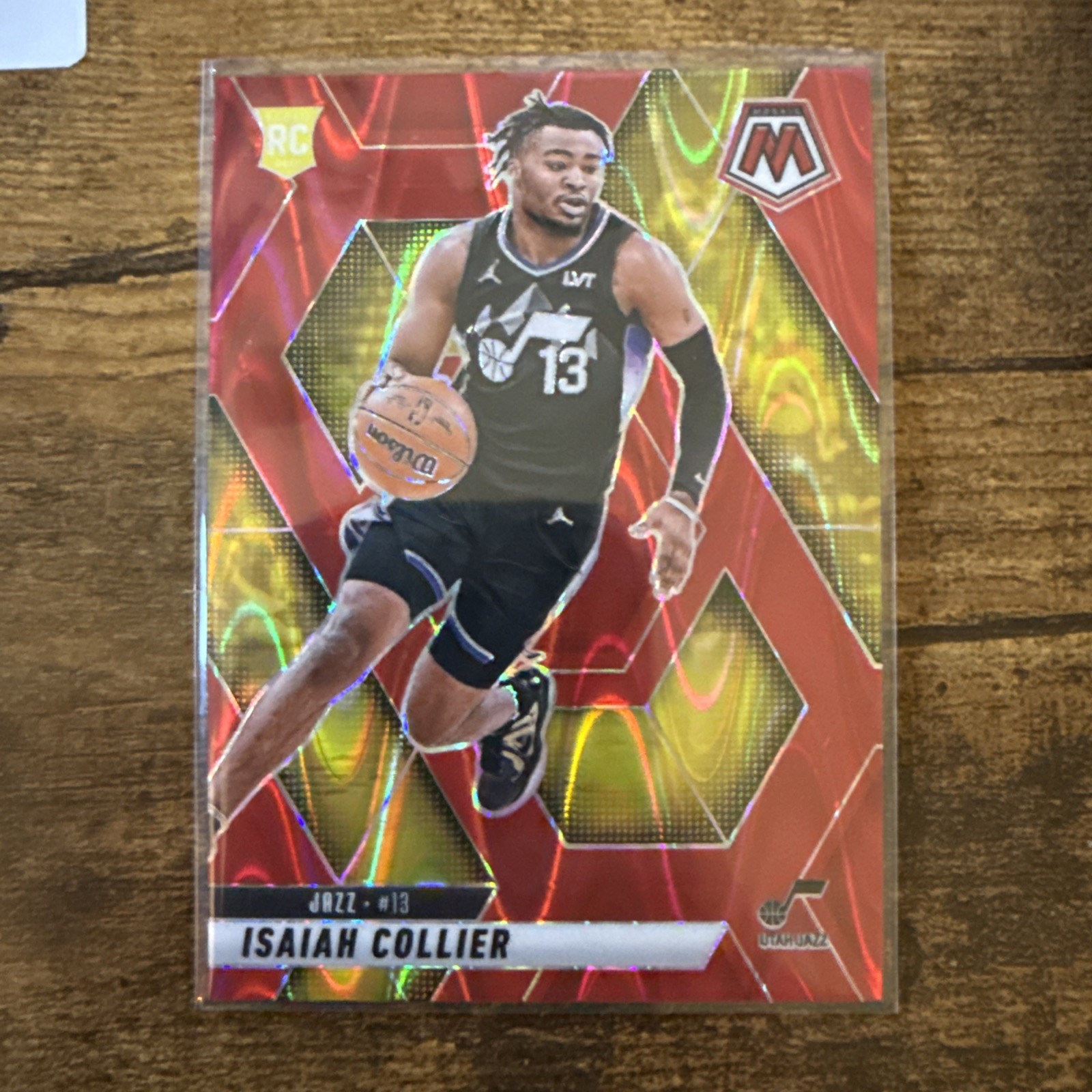 2024-25 Panini Mosaic Rookies Isaiah Collier #222 Red Seismic /299