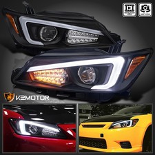 Black Fits 2011-2013 Scion Tc Projector Headlights Led Signal Lamps 11 12 13