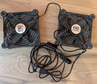 AC Infinity Dual MULTIFAN 4.7 inch USB Cooling Fan for Receiver DVR Computer