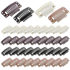 40 Pcs 9-Teeth Snap Clips Wig Clips Hair Extension Snap Clips, Wig Clips to S...