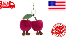 Jellycat Amuseables Cherries Bag Charm Key Chain Plush Cute Gift New with Tags