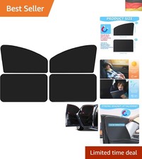 4 Stück Magnetisch Auto Sonnenschutz, Sonnenschutz Auto Vorhang mit UV Schutz...