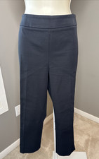 Talbots Chatham Crop Pant Womens Size 10p Black Tailored Slacks Side Zip