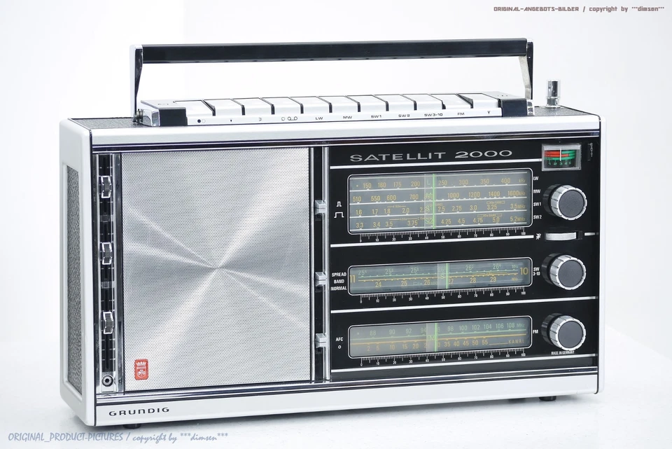 GRUNDIG Satellit 2000 Vintage Radio Empfänger/Weltempfänger/Transistorradio! 1A! - Bild 2 von 4