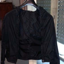 Prada Damen Jacke Nylon schwarz mit Kapuze un...