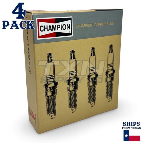 4 Pack Spark Plugs Champion Copper Set for 1995 Oldsmobile Achieva L4-2.3L ps - Picture 3 of 5