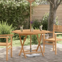 Klappbarer Gartentisch Quadratisch Teak Massivholz 110X110X75 Cm