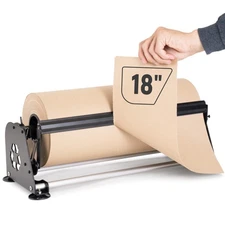 18" Roll Dispenser With a Cutter, Next Gen, Non-Slip Suction Cup Feet - Heavy...