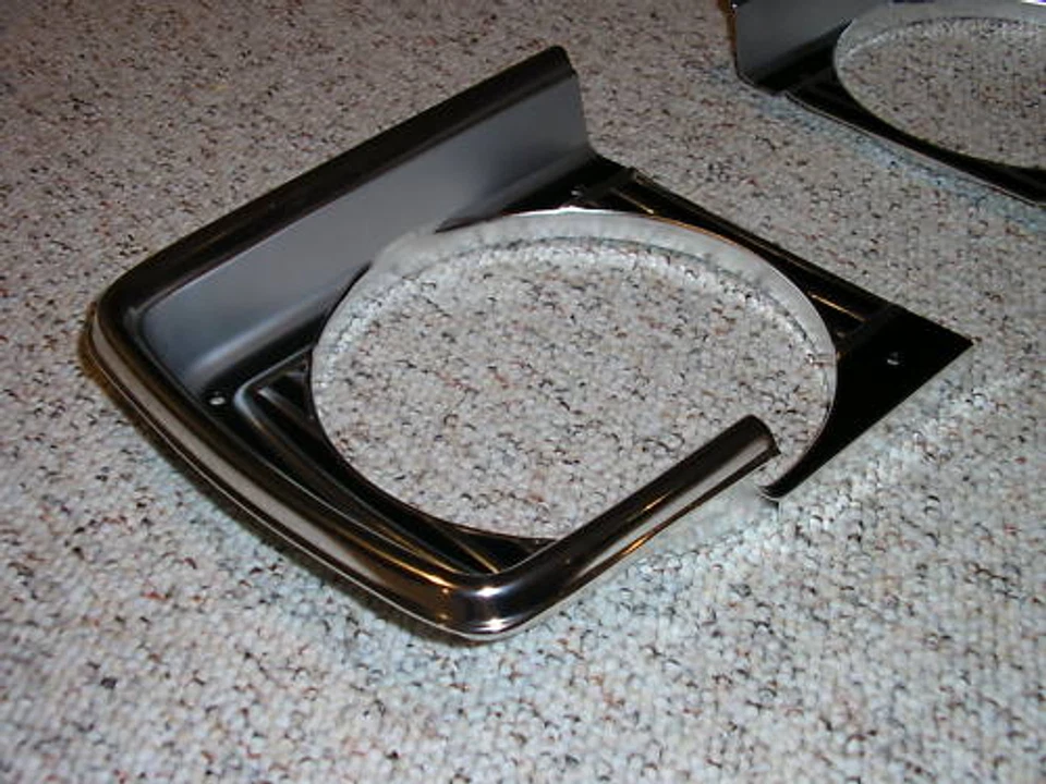 Biseles de faros cromados y negros para Dodge Dart 1967 67 bisel de lámpara moldura mopar Foto 2 de 4