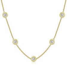 1ct 2.5mm Bubble Choker Lab-Created Necklace VVS1/D/Excellent Diamond Test Pass