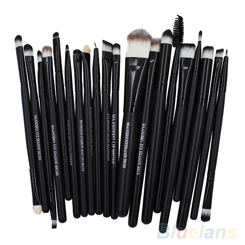 20Pcs Makeup Tool Powder Foundation Eyeshadow Eyeliner Lip Brushes Cosmetic Kits - Picture 2 of 3