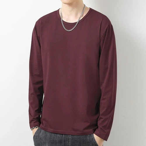 Herren Pullover T-Shirts Locker Rundhals Langarm Oberteile Streetwear Freizeit T-Shirt - Bild 24 von 40