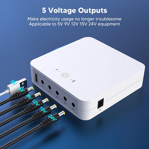 UPS Battery Backup 5V 9V 12V 15V Uninterruptible Power Supply Mini UPS DC 7R - Picture 3 of 12
