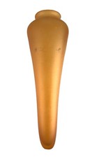 Amber Frosted Glass Cone Trumpet Floor Vase Replacement Insert 23"