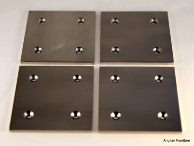 4 quadratische Befestigungswinkel aus Metall 7 cm x 7 cm x 4 mm KOSTENLOSE Lieferung