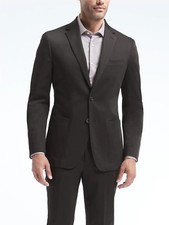Banana Republic Standard Stretch Cotton Suit Jacket, Black SZ 40  777581 v913