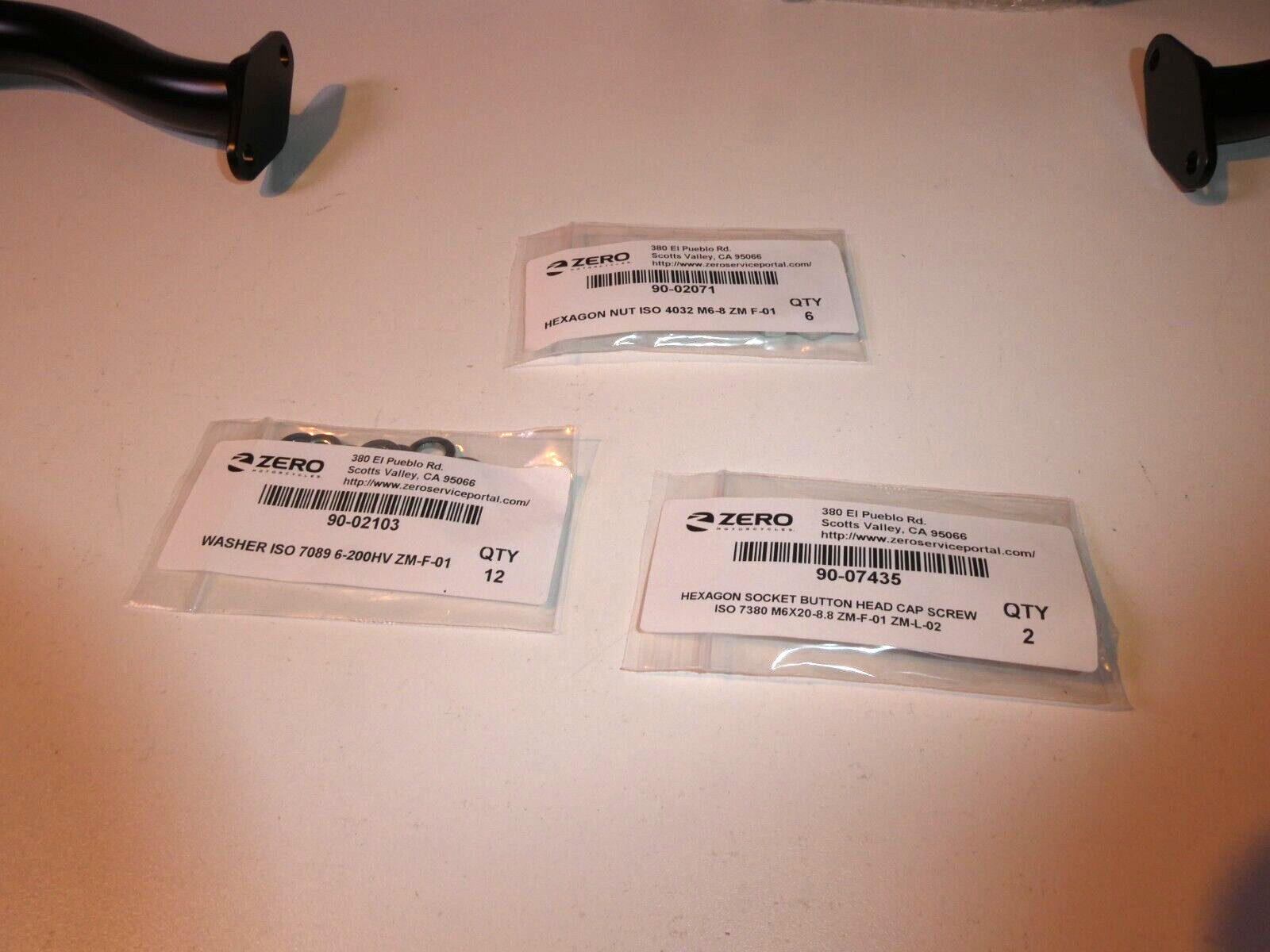 Zero Electric Motorcycles FX Frame Bar Protection Kit Black Powder 10-0802803 HB