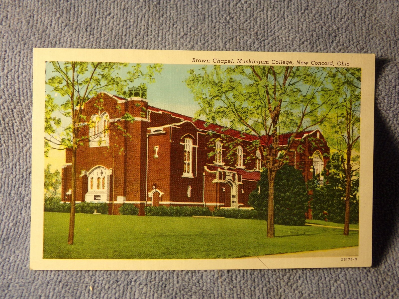 Vintage Postcard Brown Chapel, Muskingum College, New Concord, Ohio eBay