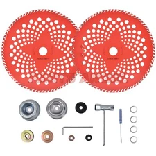 2 Pack 10" x 80T Replace Carbide Tip Brush Cutter Blades Weed Eater Blades